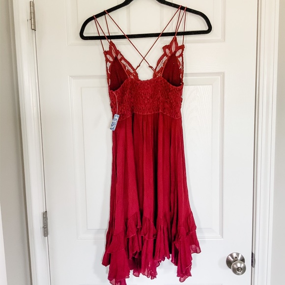 NWT Free People Adella Lace Slip Ruffle Dress - XS - Picture 6 of 6